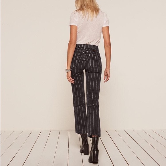 Reformation Roper Striped Jeans (smart ass patch) - Picture 3 of 7